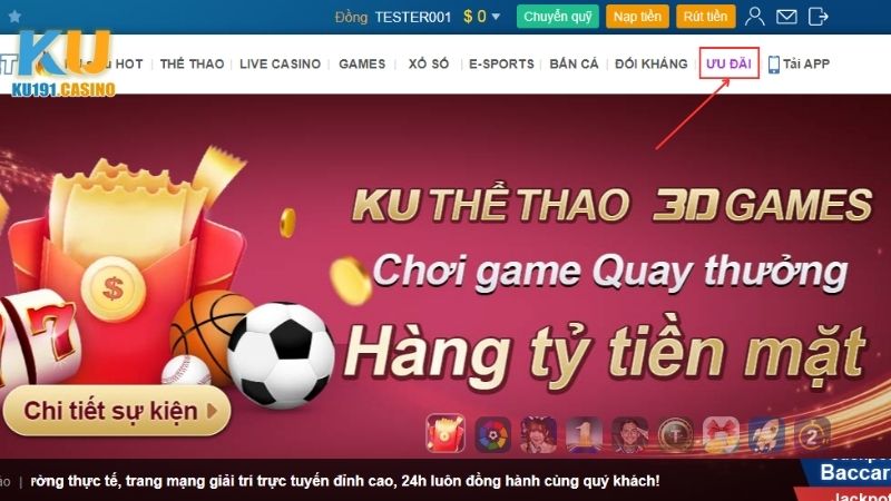 Truy cập khuyến mãi Ku191